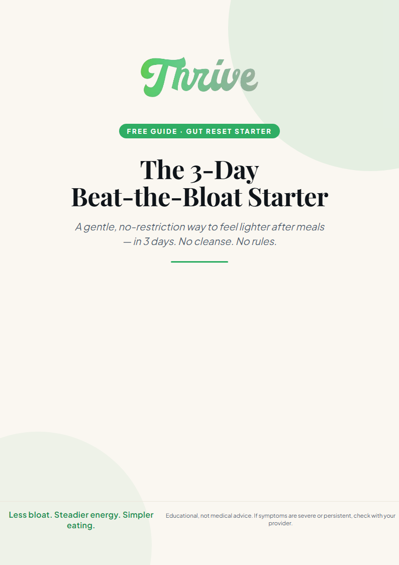 The 3-Day Beat-the-Bloat Starter guide